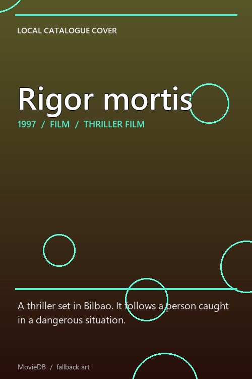 Rigor mortis poster