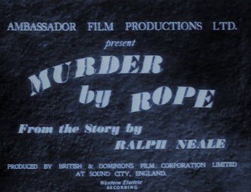 Murder by Rope poster
