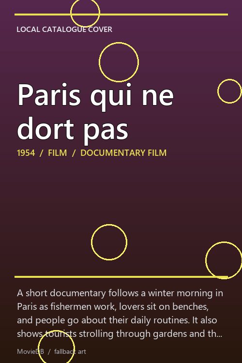 Paris qui ne dort pas poster