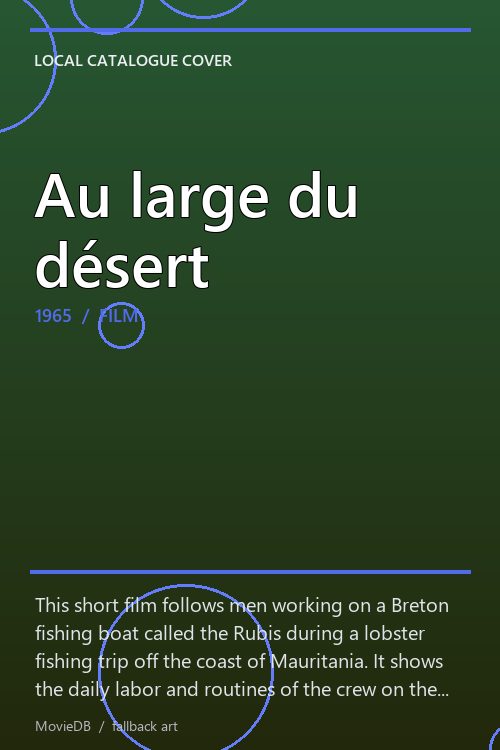 Au large du désert poster