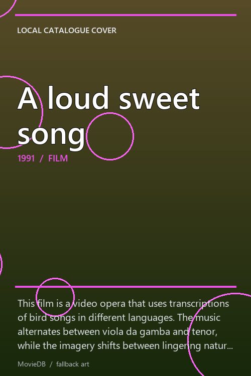 A loud sweet song poster