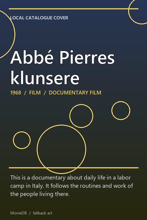 Abbé Pierres klunsere poster