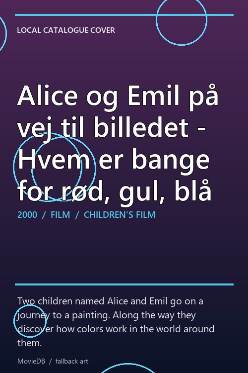 Alice og Emil på vej til billedet - Hvem er bange for rød, gul, blå poster