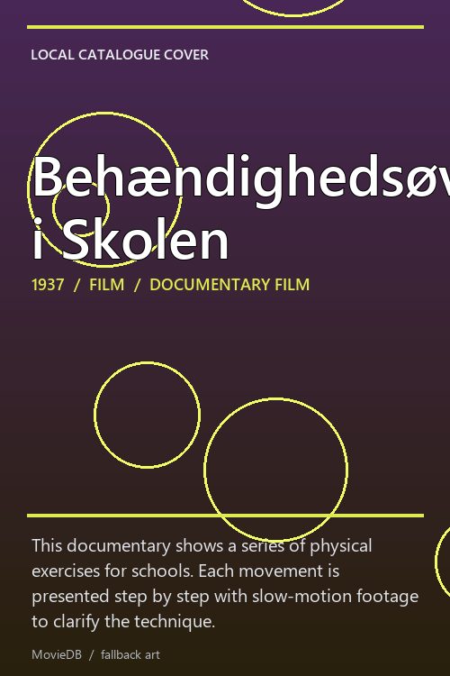 Behændighedsøvelser i Skolen poster