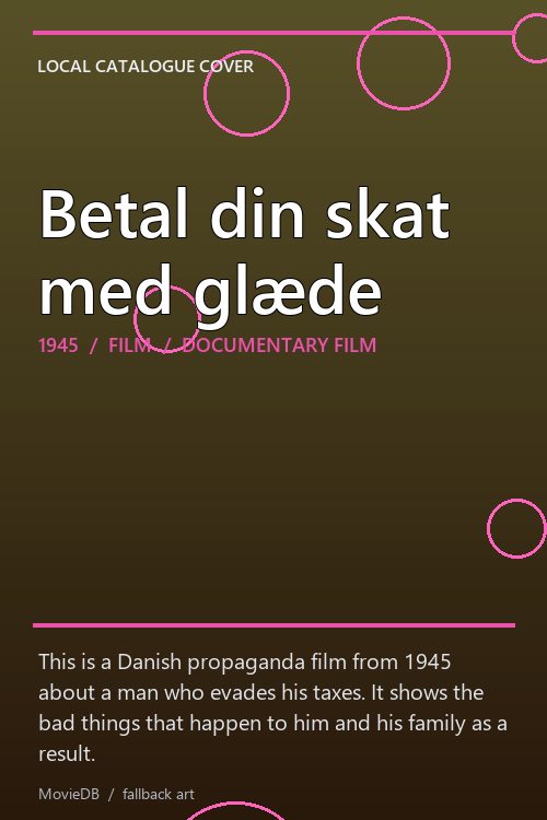 Betal din skat med glæde poster