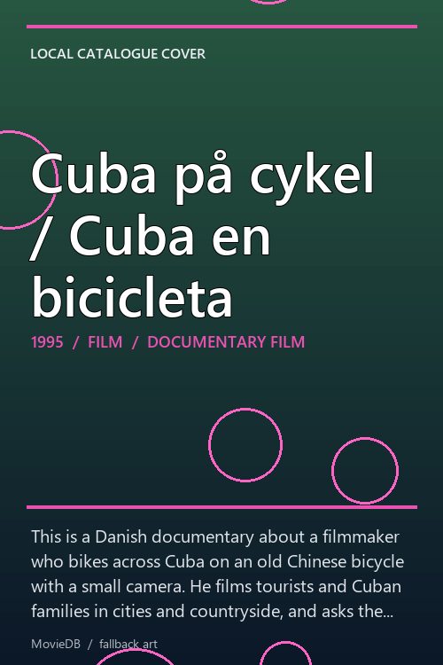 Cuba på cykel / Cuba en bicicleta poster