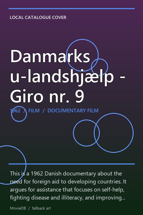 Danmarks u-landshjælp - Giro nr. 9 poster