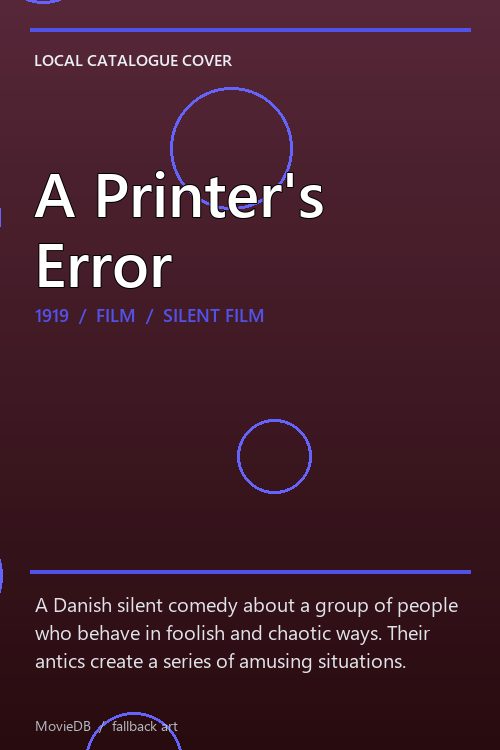 A Printer's Error poster