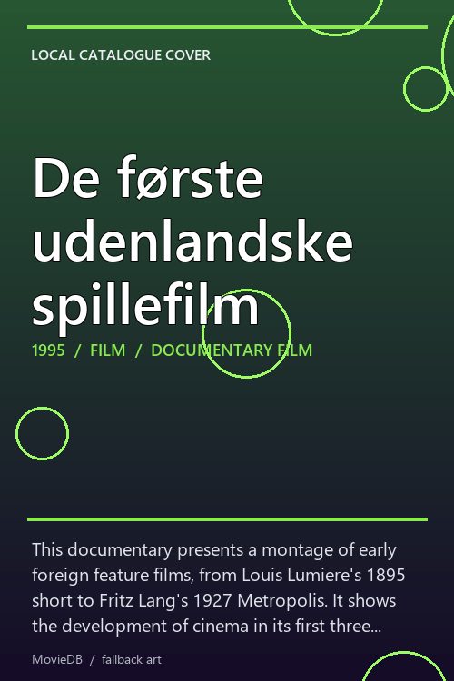 De første udenlandske spillefilm poster