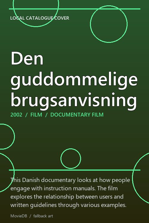 Den guddommelige brugsanvisning poster