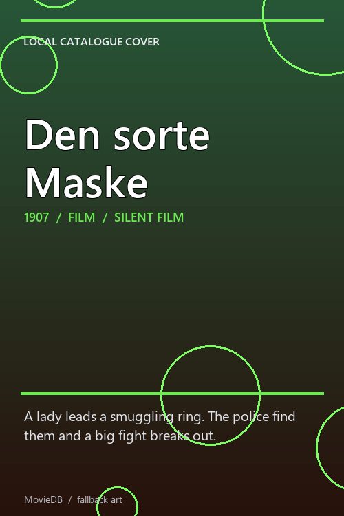 Den sorte Maske poster