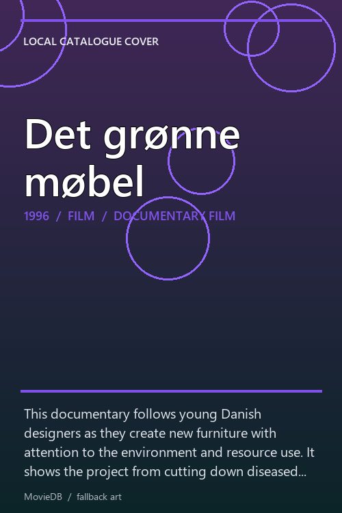 Det grønne møbel poster
