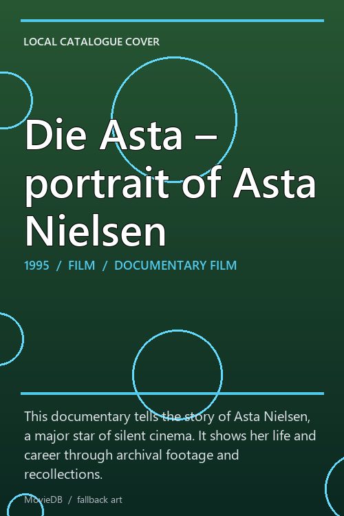 Die Asta – portrait of Asta Nielsen poster