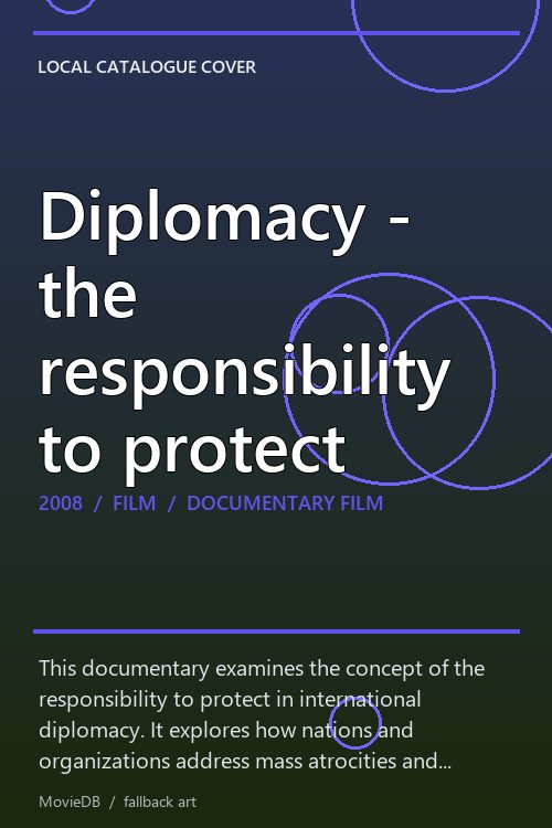 Diplomacy - the responsibility to protect poster