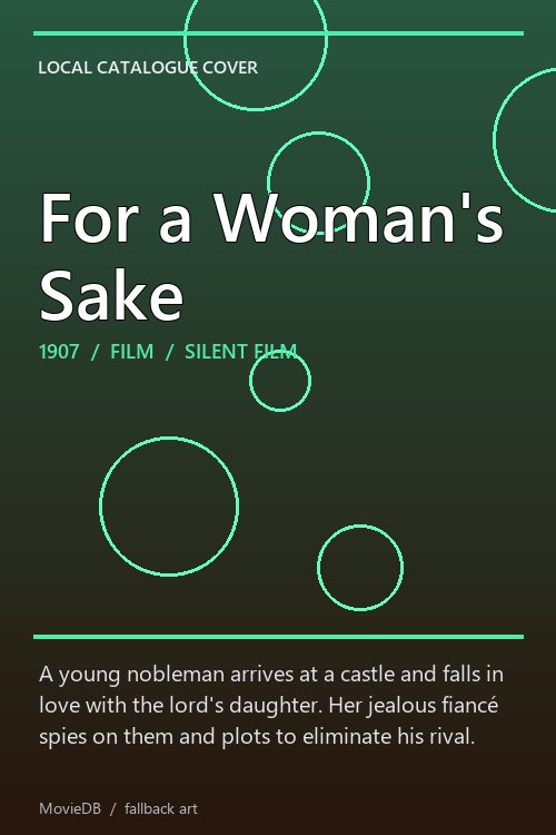 For a Woman's Sake poster