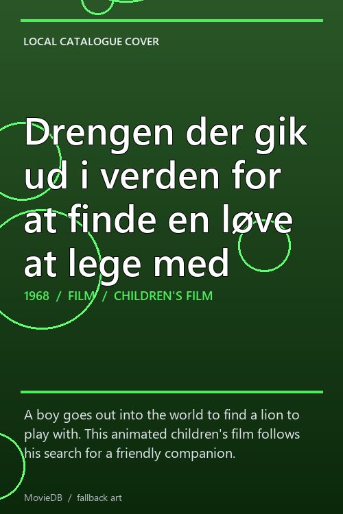 Drengen der gik ud i verden for at finde en løve at lege med poster
