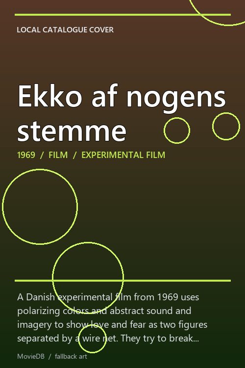Ekko af nogens stemme poster