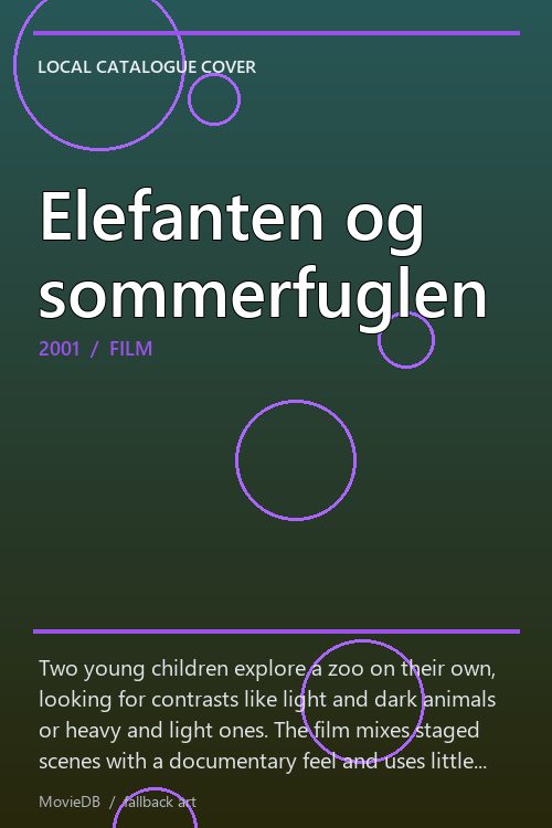 Elefanten og sommerfuglen poster