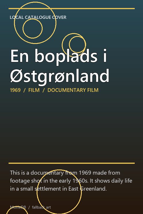 En boplads i Østgrønland poster