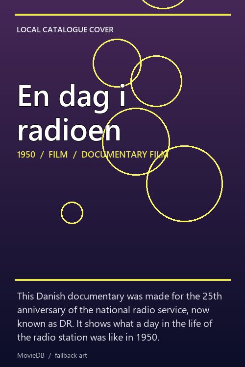 En dag i radioen poster
