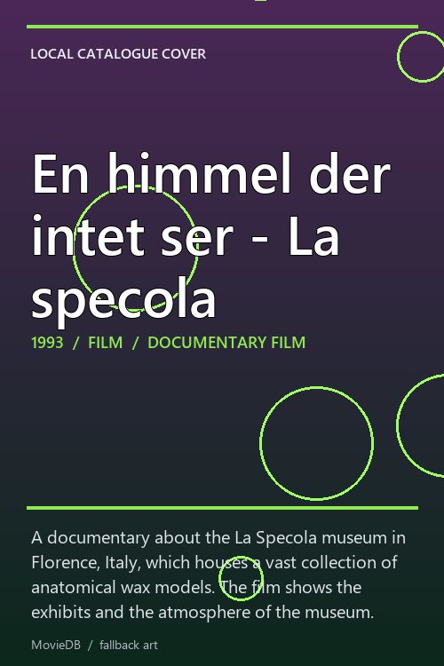 En himmel der intet ser - La specola poster