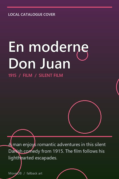 En moderne Don Juan poster
