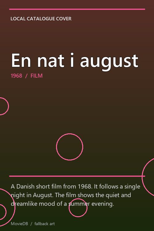 En nat i august poster