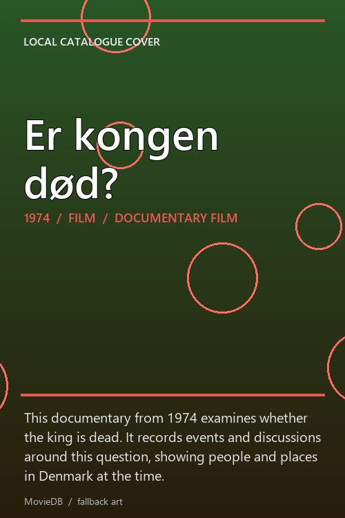 Er kongen død? poster