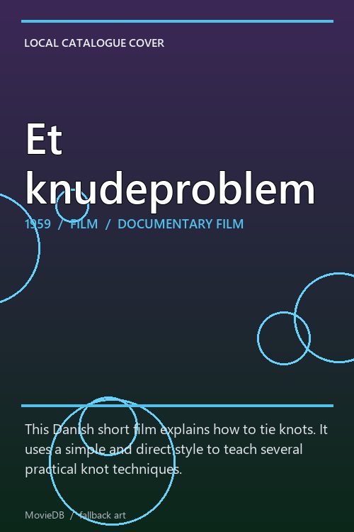 Et knudeproblem poster