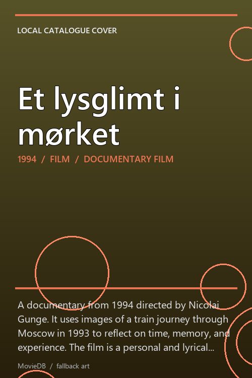 Et lysglimt i mørket poster