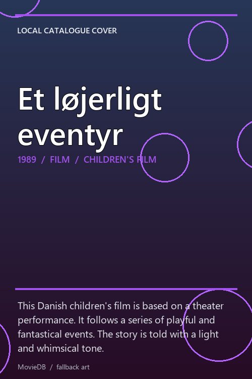 Et løjerligt eventyr poster