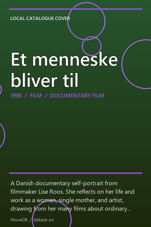 Et menneske bliver til poster