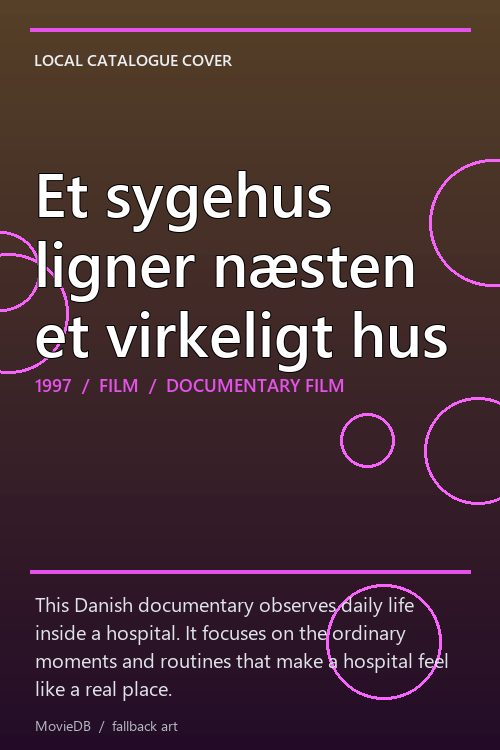 Et sygehus ligner næsten et virkeligt hus poster