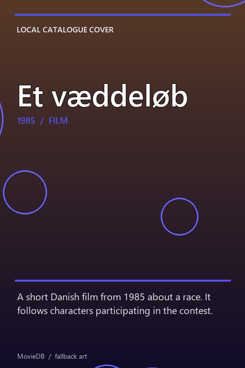 Et væddeløb poster