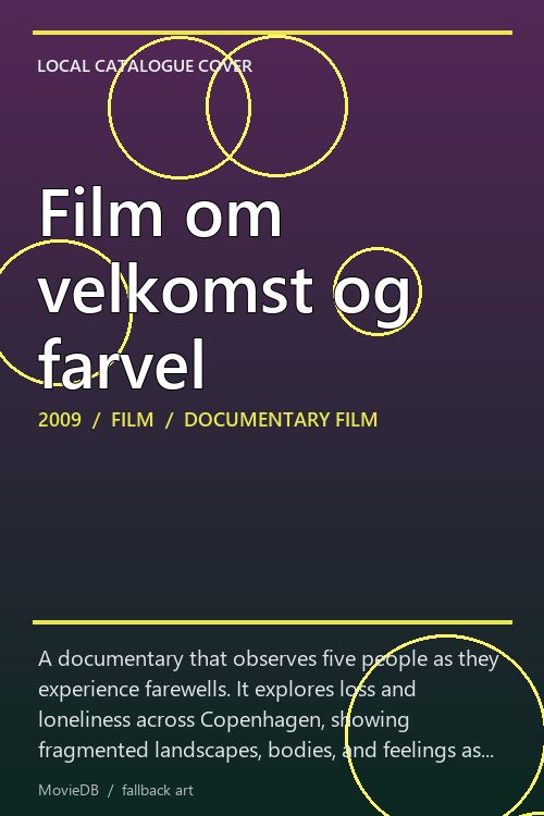 Film om velkomst og farvel poster
