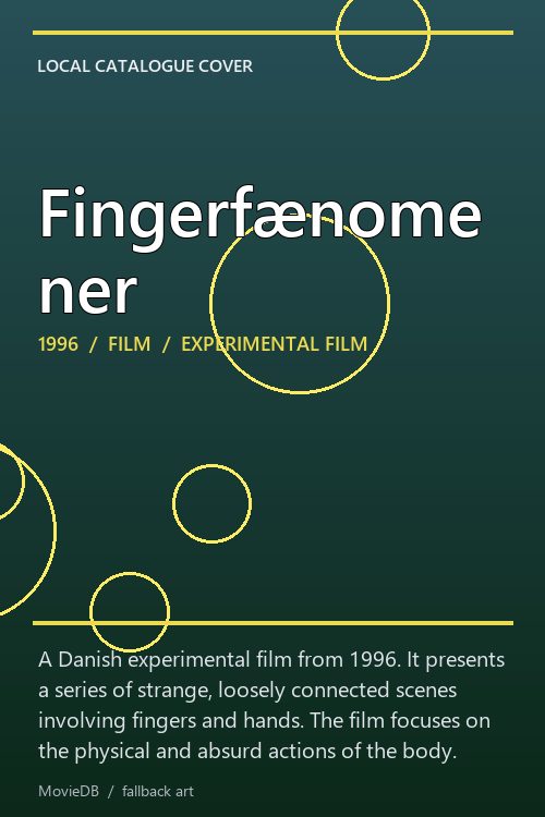 Fingerfænomener poster