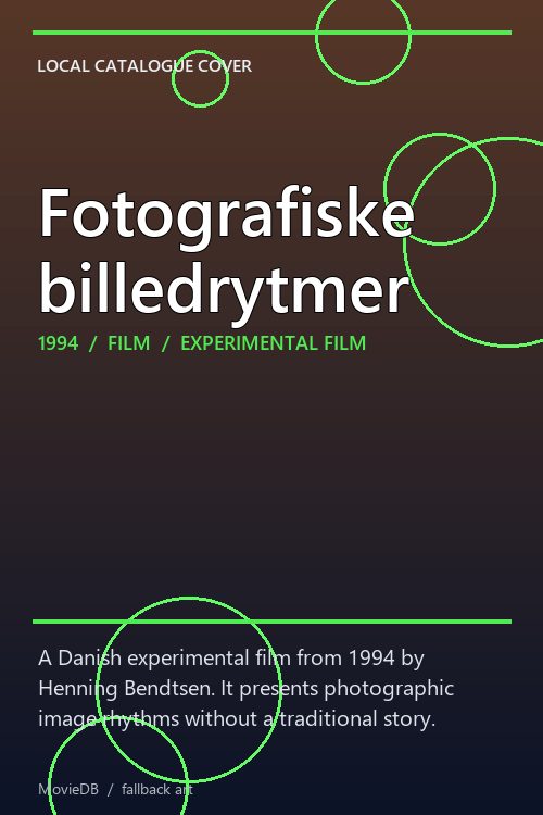 Fotografiske billedrytmer poster