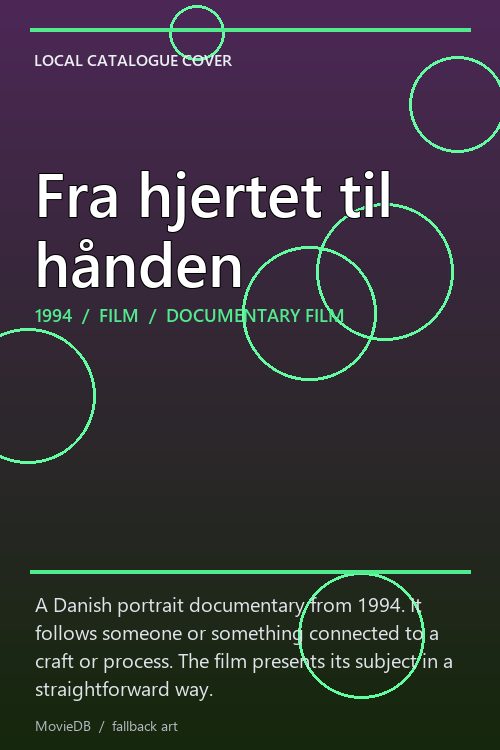 Fra hjertet til hånden poster