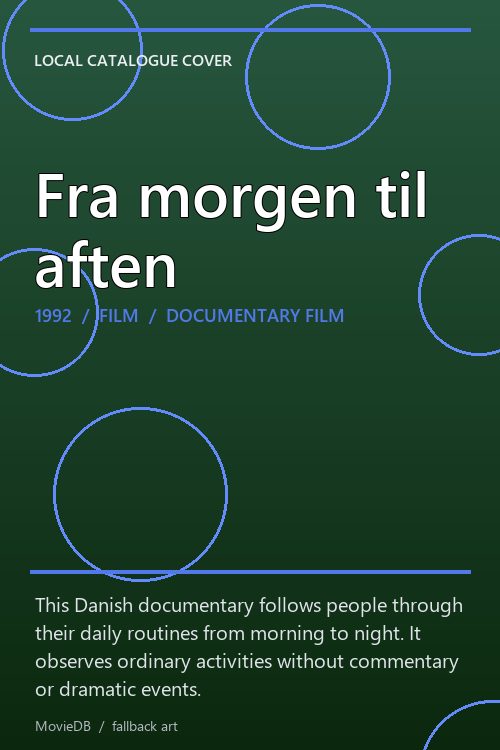 Fra morgen til aften poster