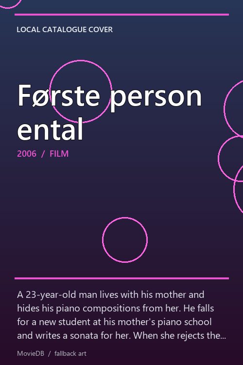 Første person ental poster