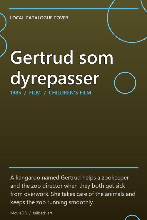 Gertrud som dyrepasser poster