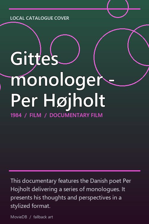 Gittes monologer - Per Højholt poster