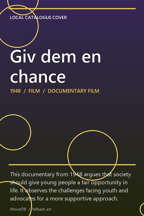 Giv dem en chance poster