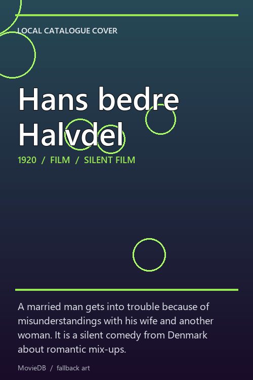 Hans bedre Halvdel poster