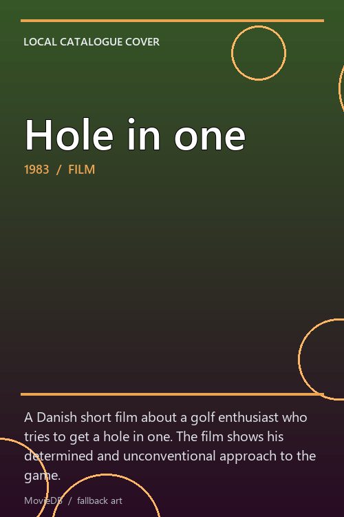 Hole in one poster