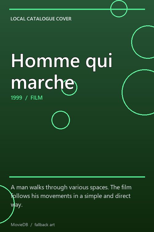 Homme qui marche poster