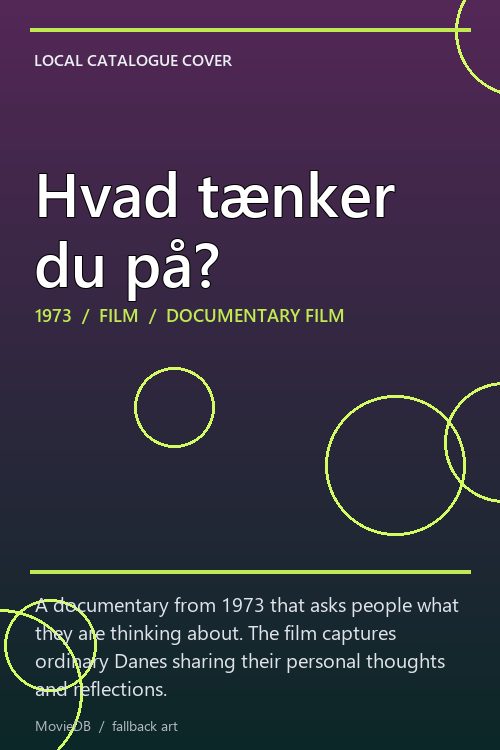 Hvad tænker du på? poster