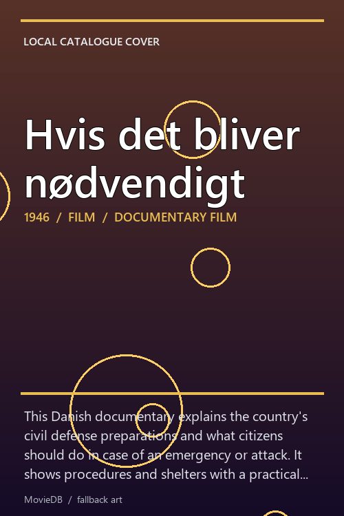Hvis det bliver nødvendigt poster