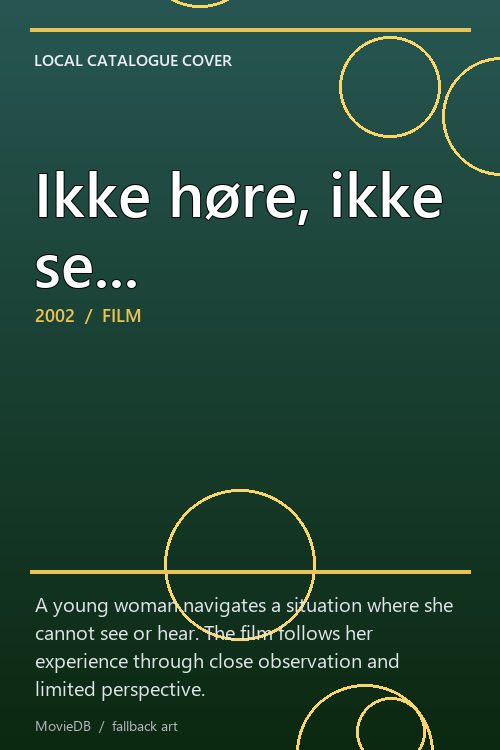 Ikke høre, ikke se... poster