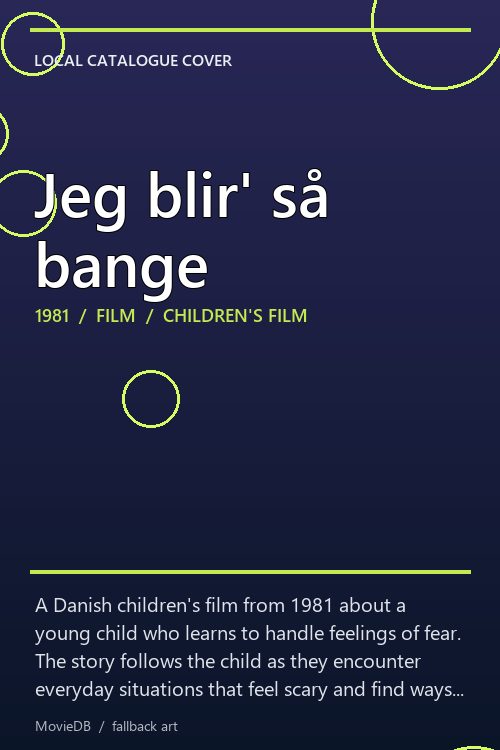 Jeg blir' så bange poster
